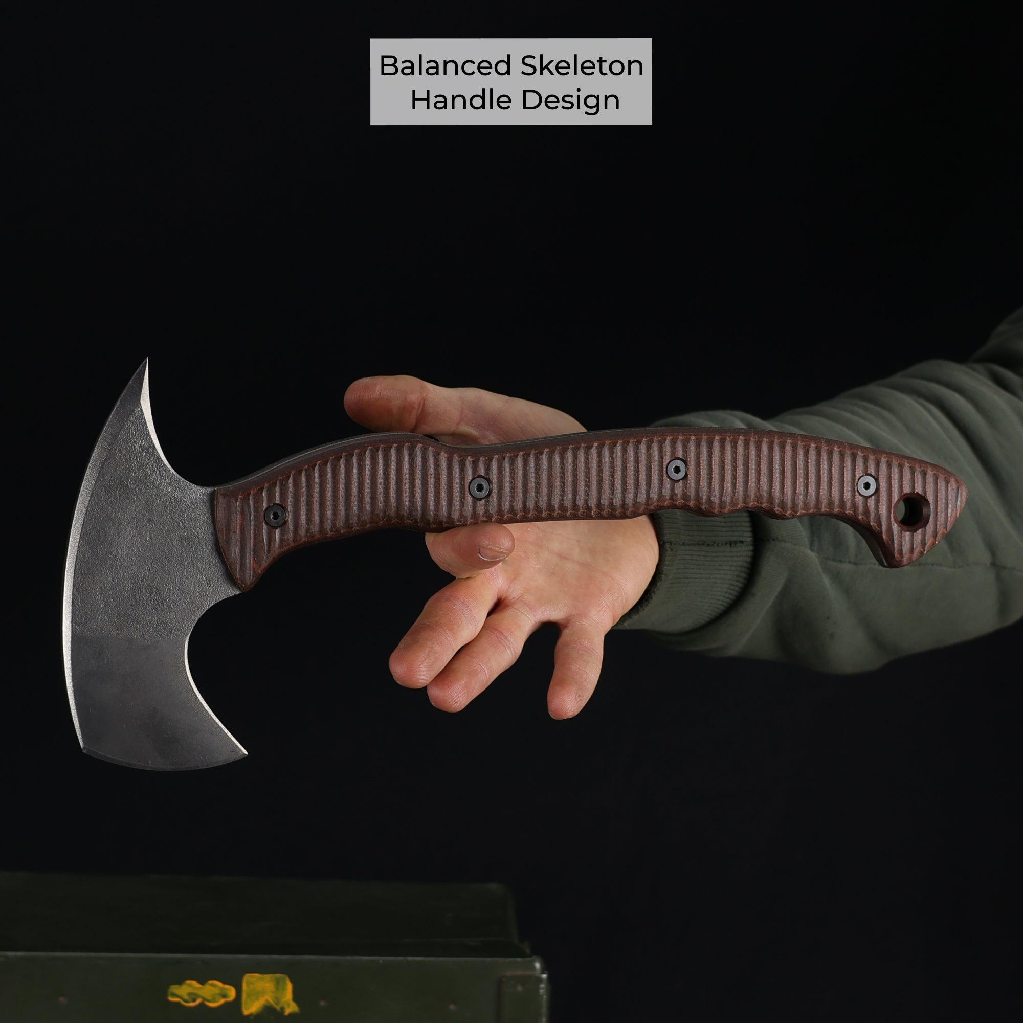 Tactical tomahawk with blade and spike 13.77" - polymer composite handle