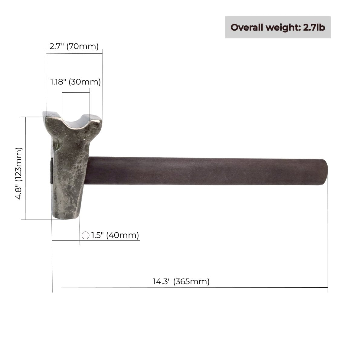 Top swage hammer with different work zones from AncientSmithy