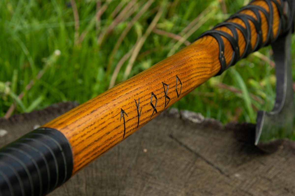 Two - edged axe "Havamal"(Functional version) from AncientSmithy