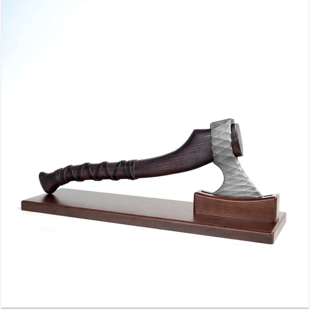 Upgrade Your Hatchet Display – Wooden Stand from AncientSmithy