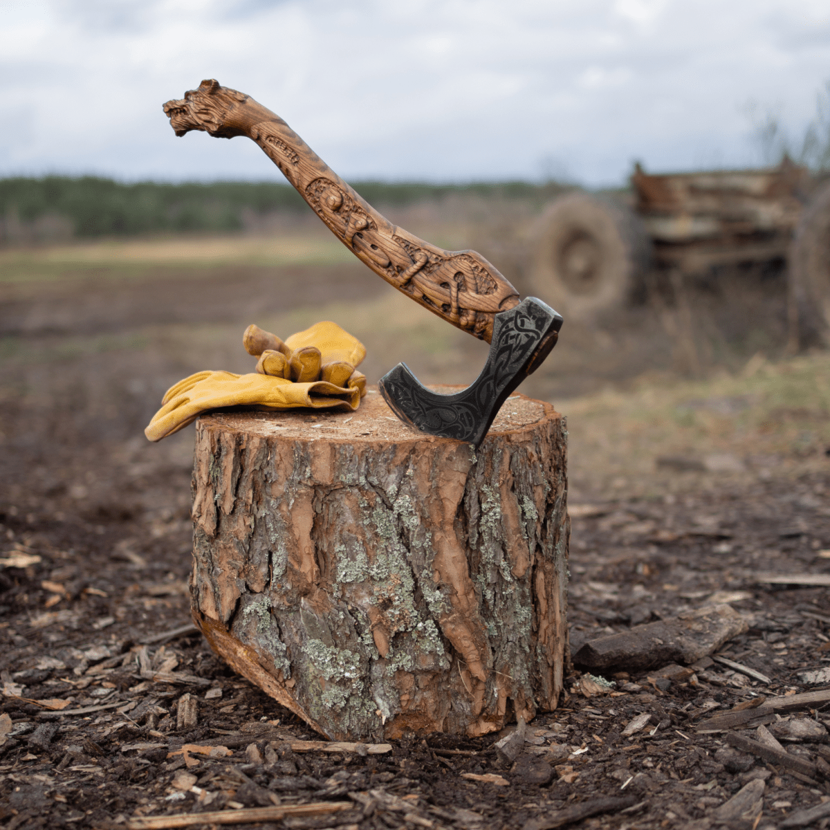 Viking axe handmade Ulfhednar Warriors from AncientSmithy