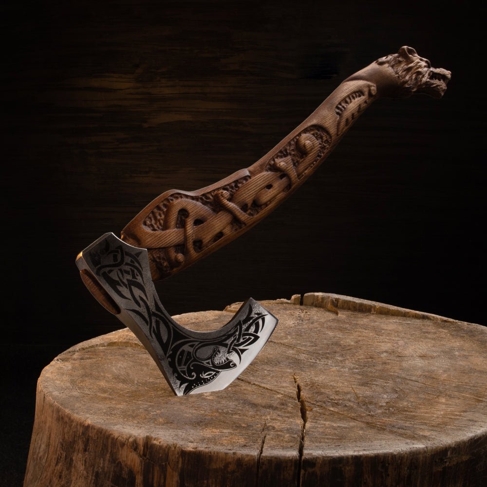 Viking axe handmade Ulfhednar Warriors from AncientSmithy