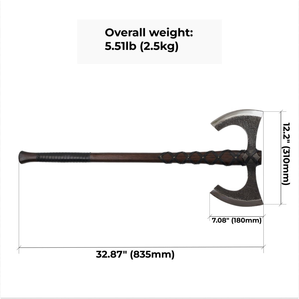 Viking Double - Edged Axe "Havamal" from AncientSmithy