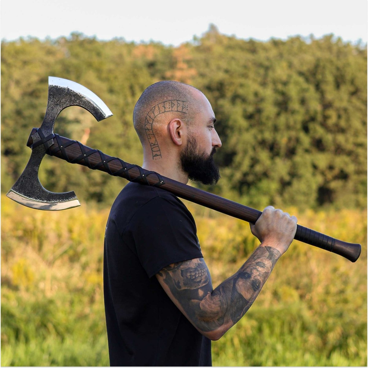 Viking Double - Edged Axe "Havamal" from AncientSmithy