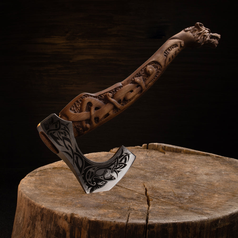 Viking axe handmade Ulfhednar Warriors