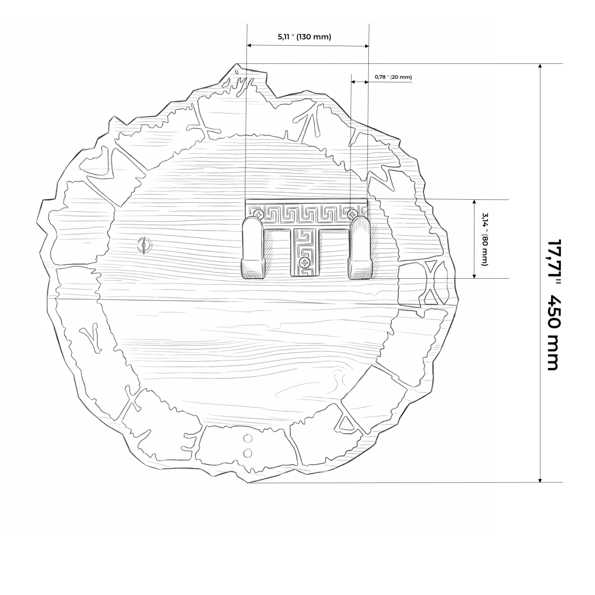 Wooden "Runekeeper" Leviathan Wall Mount from AncientSmithy