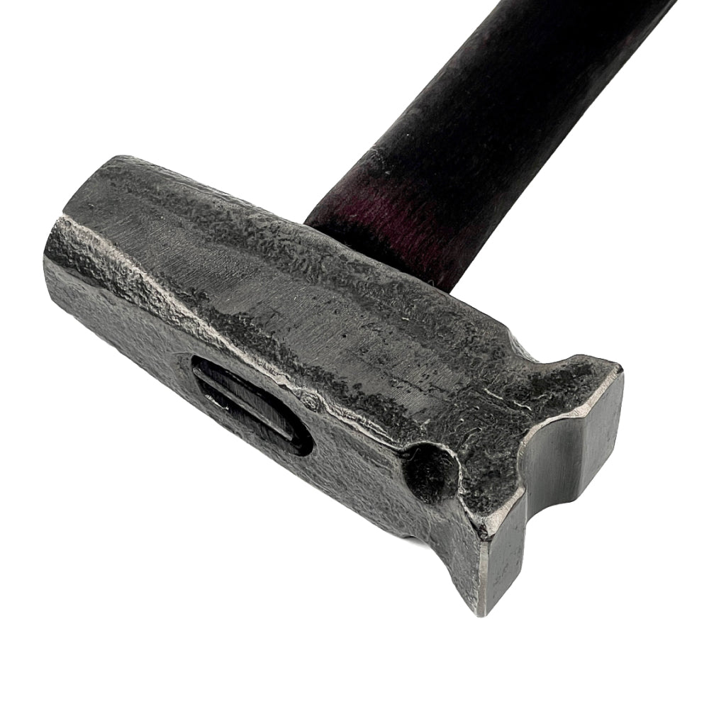 Top swage hammer with different work zones