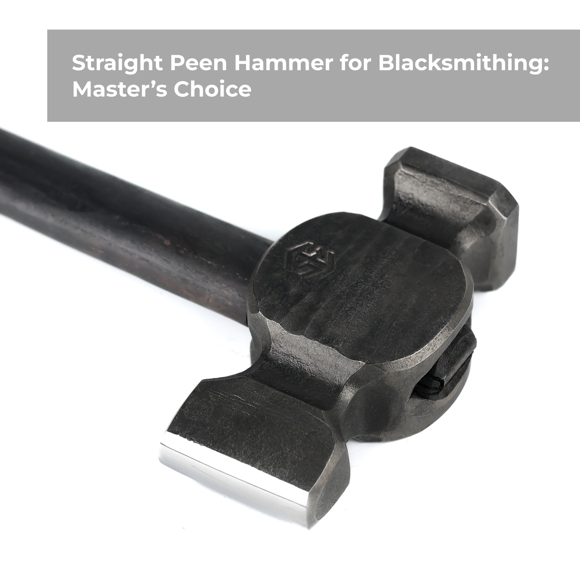 Fullered straight peen top hammer, hand forged