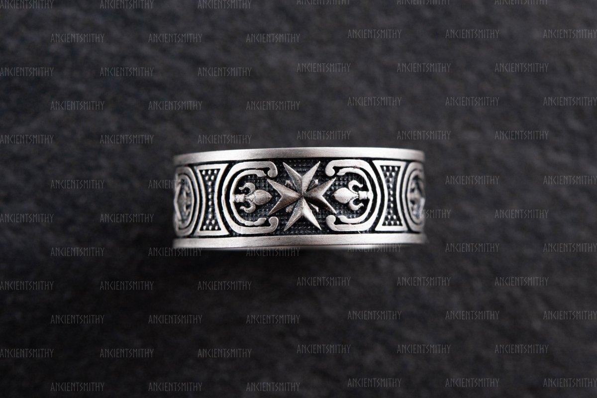 Ancient Mythology Sterling Silver Octagram Ring from AncientSmithy