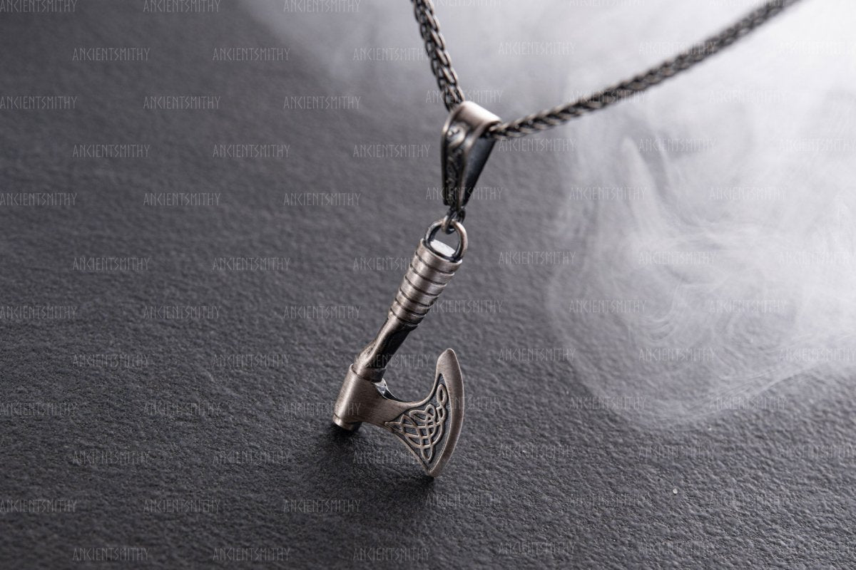 Axe of Perun Pendant Sterling Silver from AncientSmithy