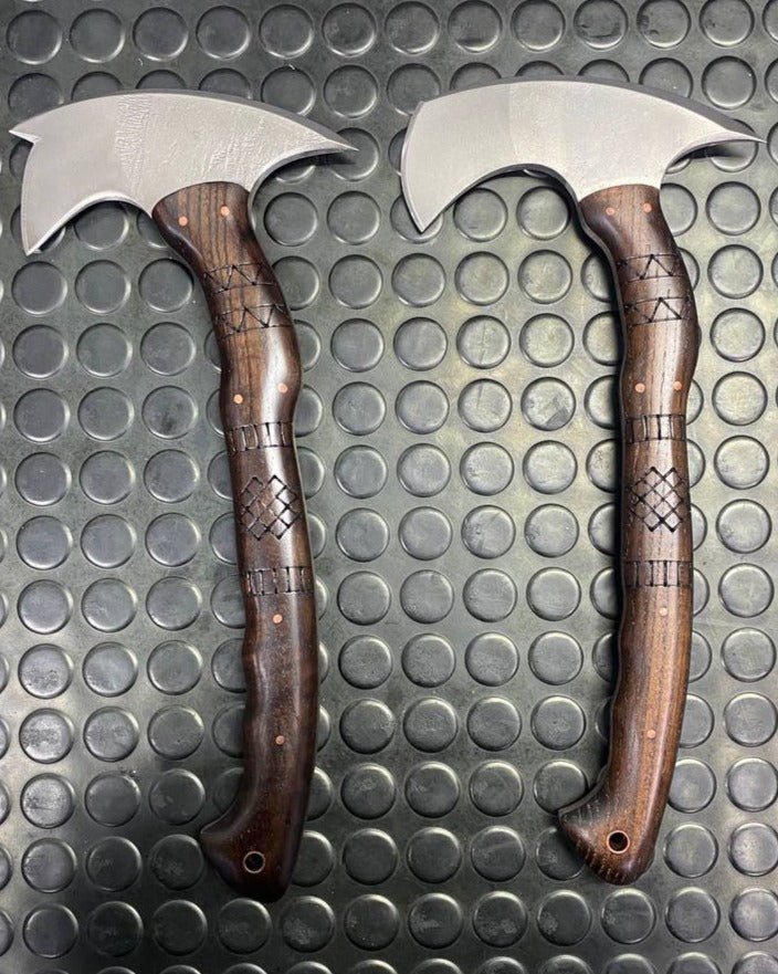 Custom order for set of 48 tomahawks from AncientSmithy