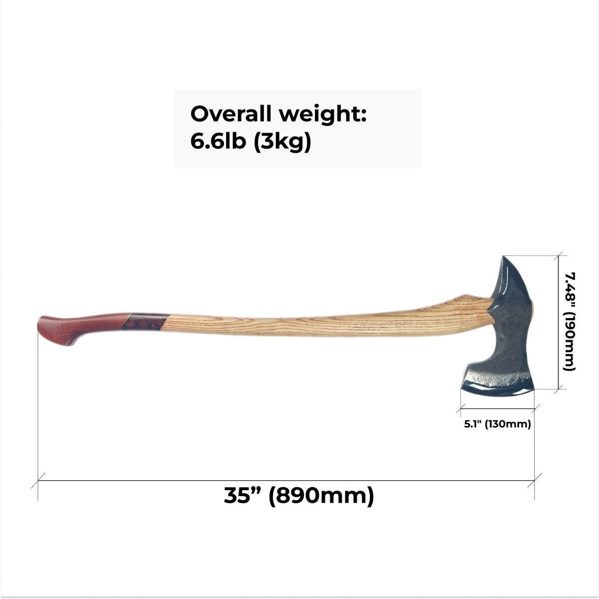 Double bit axe "Guthrum Old"(Functional version) from AncientSmithy