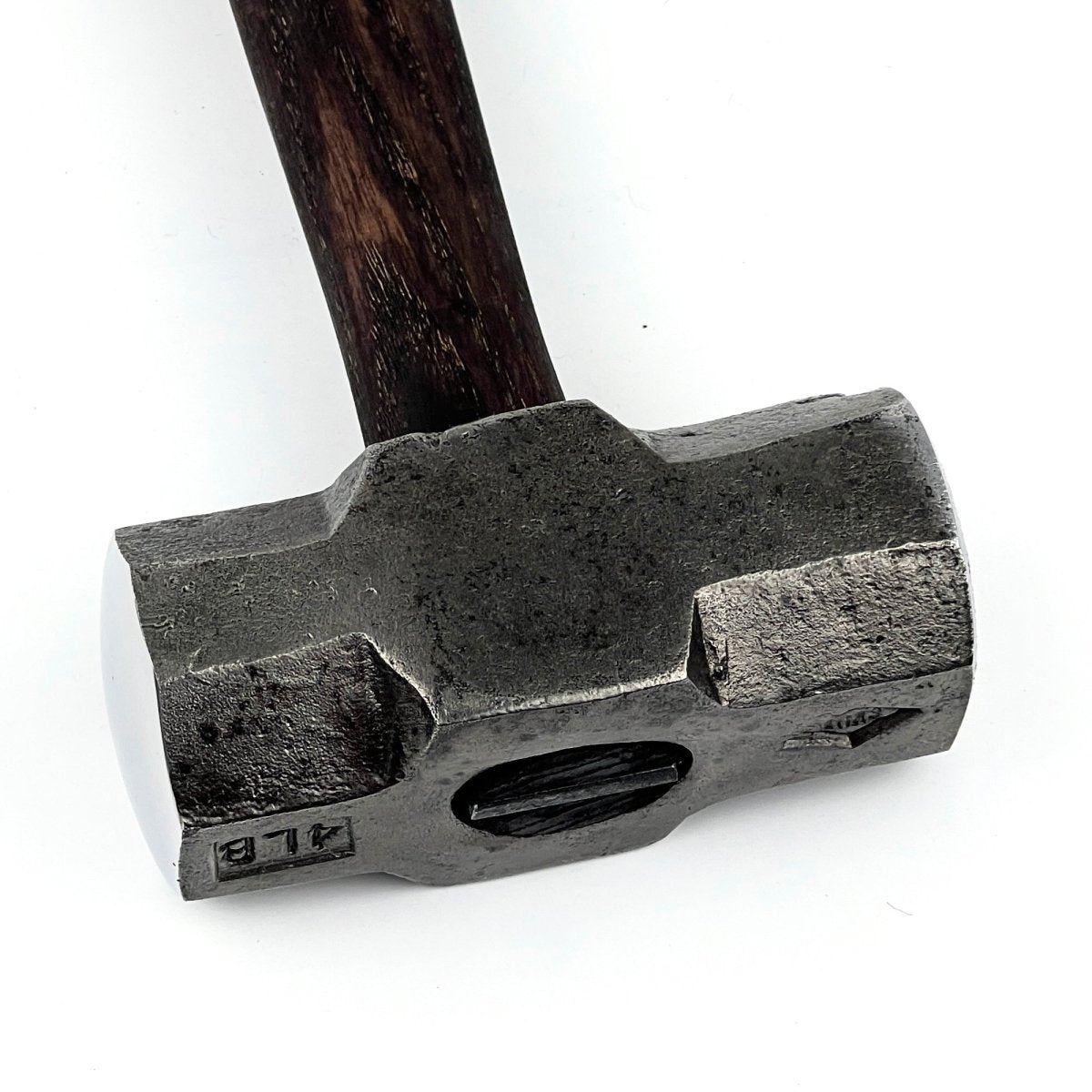 Double headed round hammer with round flat faces - Blacksmith′s flat sledge hammer from AncientSmithy