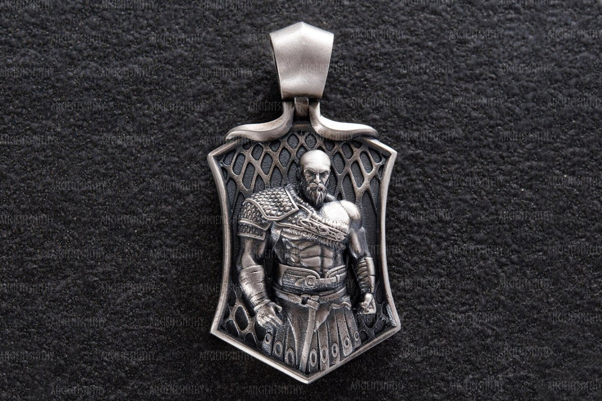 God of War "Kratos" Silver Pendant from AncientSmithy
