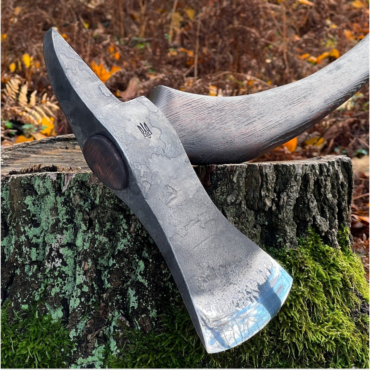 Hand forged Fireman's Axe "American superhero" with leather case from AncientSmithy