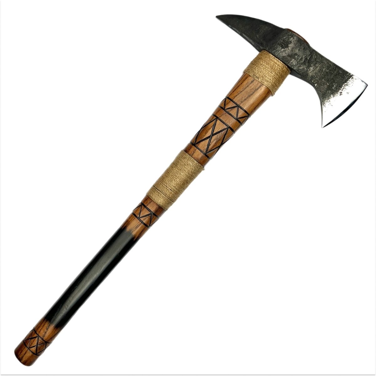 Hand-forged Gagegizhig tomahawk from AncientSmithy