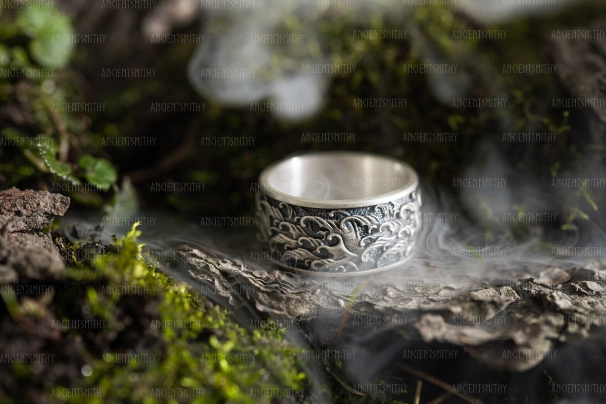 Handmade Unique Silver Ring "Hydros" from AncientSmithy