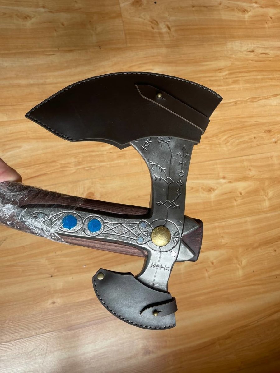 Leather cover for kratos axe(custom) from AncientSmithy