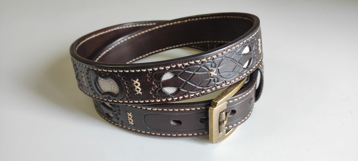 Lether Belt for Mens "Baldur" from AncientSmithy