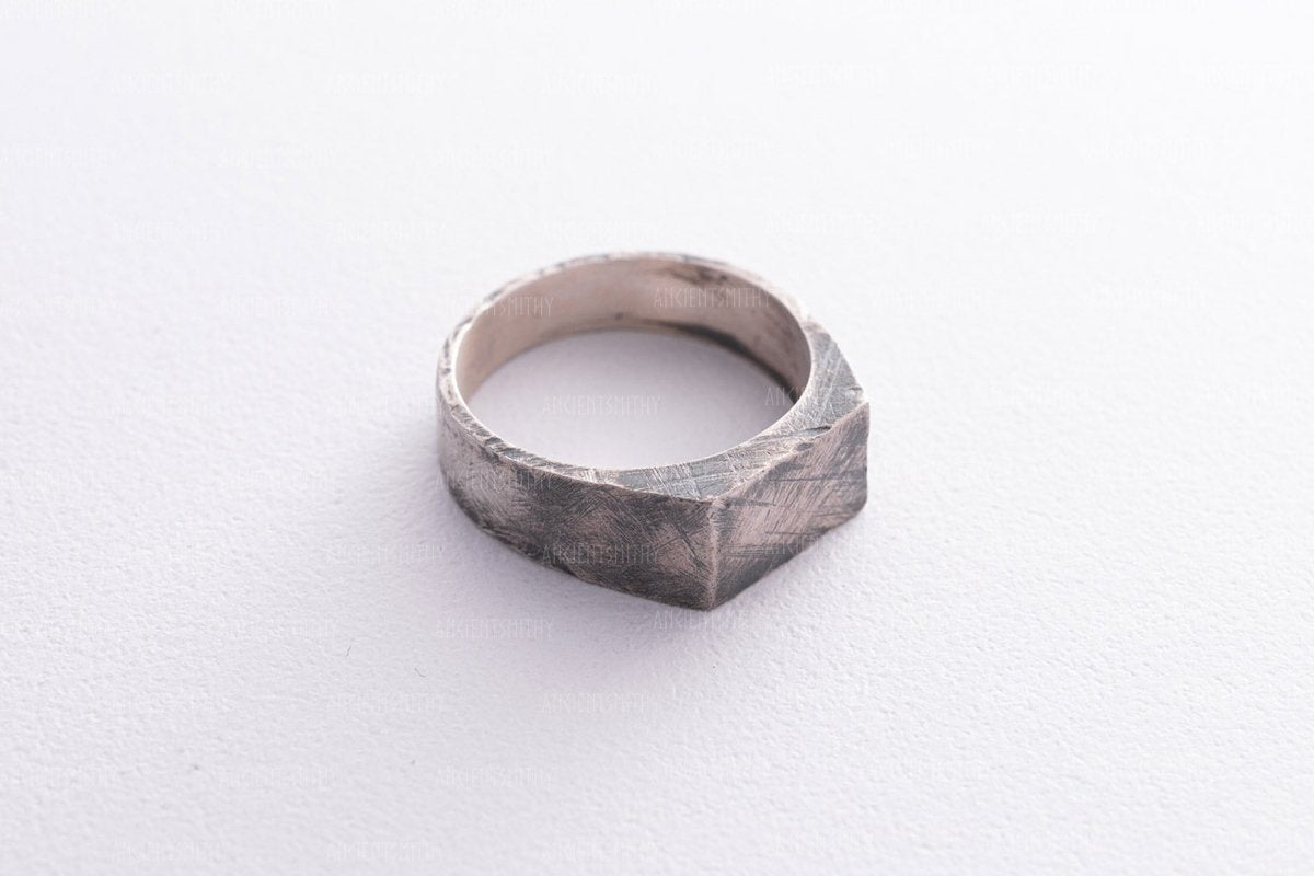 Men's Silver Signet Ring "Vesta" from AncientSmithy