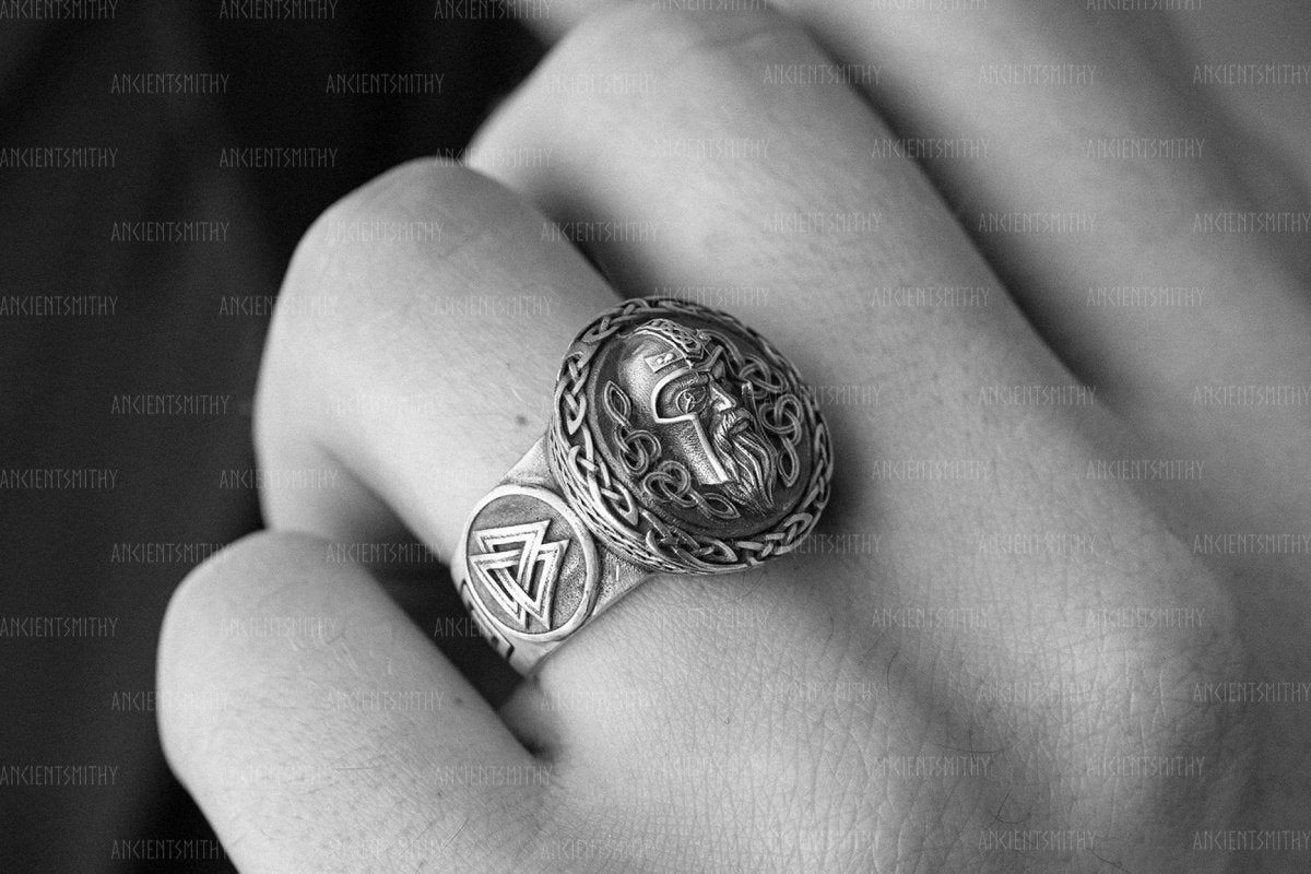 Nordic Ring for Men " Odin" from AncientSmithy