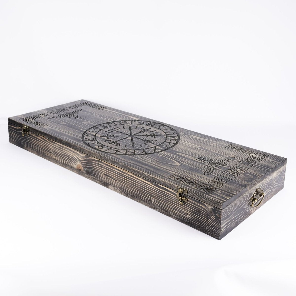 Runic wooden box for standard Leviathan axe from AncientSmithy