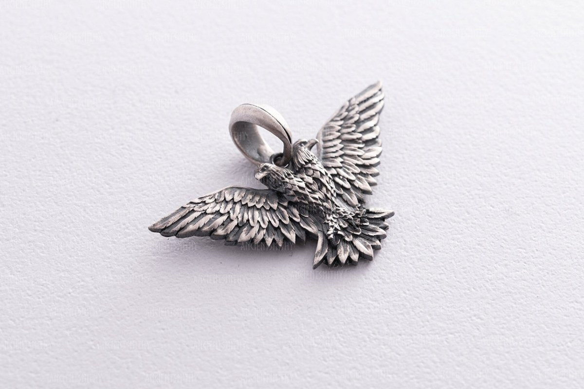 Silver Double Headed Eagle Pendant "Garuda" from AncientSmithy