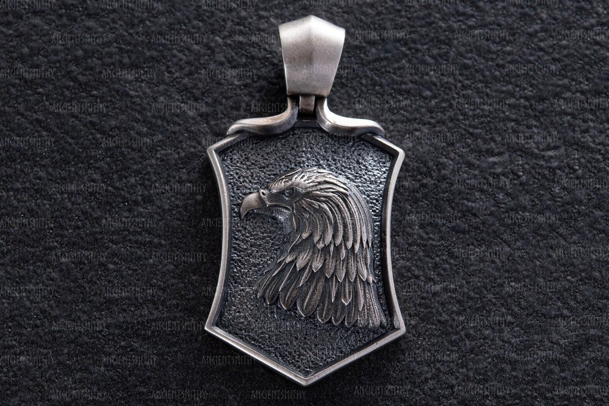Silver Eagle Pendant "Horus" from AncientSmithy