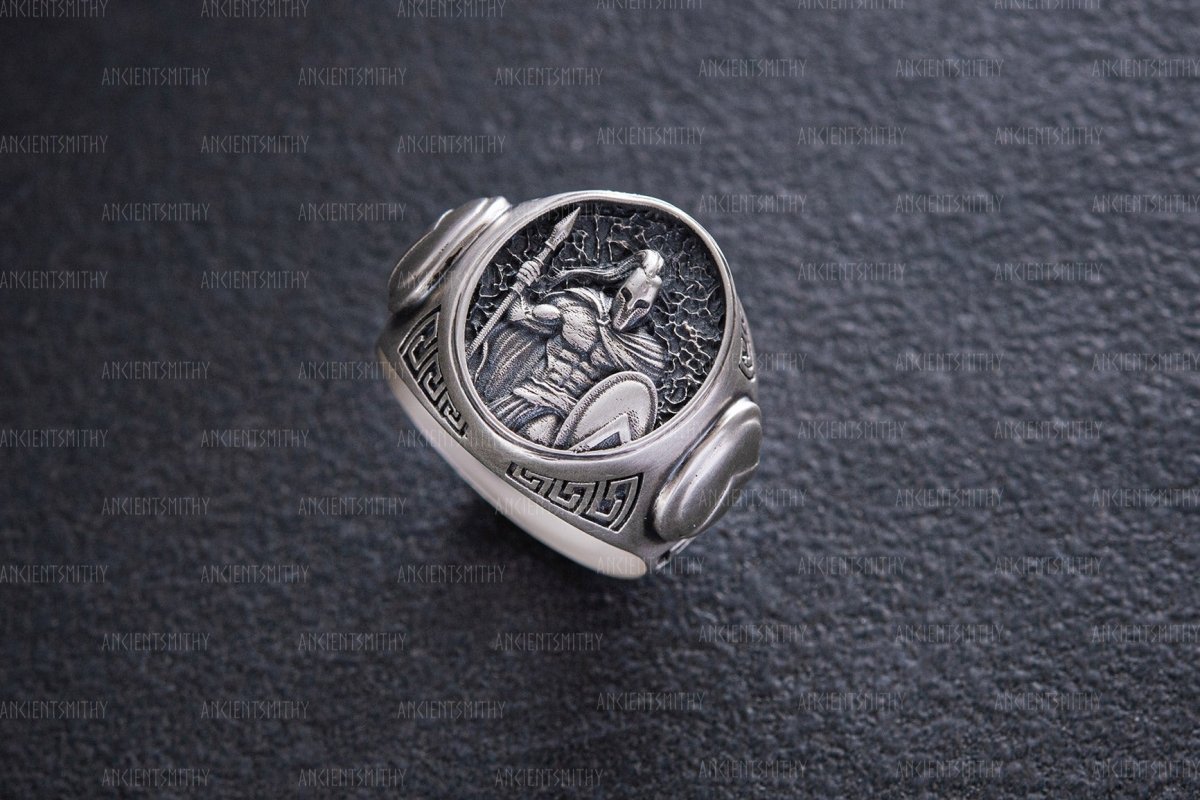 Silver Ring Warrior "Ares" from AncientSmithy