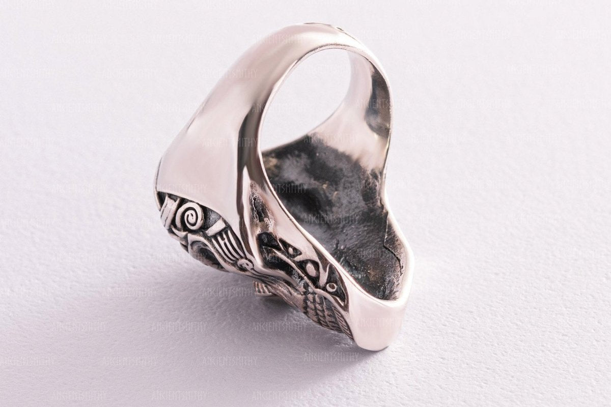 Silver Skull Ring "Cronus" from AncientSmithy