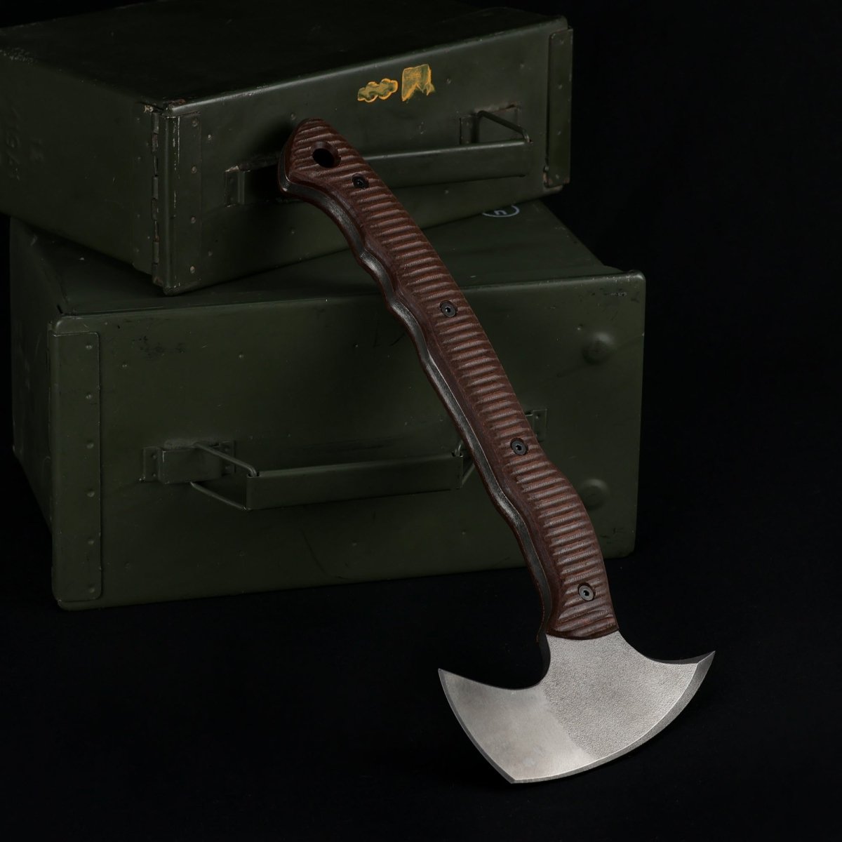 Tactical tomahawk with blade and spike 13.77" - Replaceble polymer composite handle from AncientSmithy