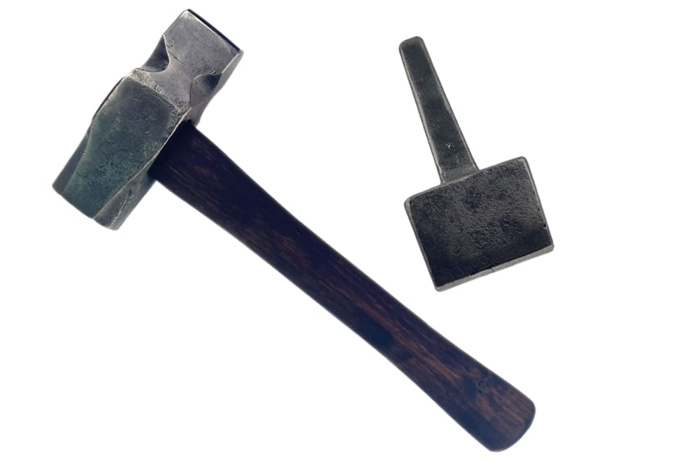 Top and bottom fullers - set of straight peen hammer and bottom fuller for blacksmithing from AncientSmithy