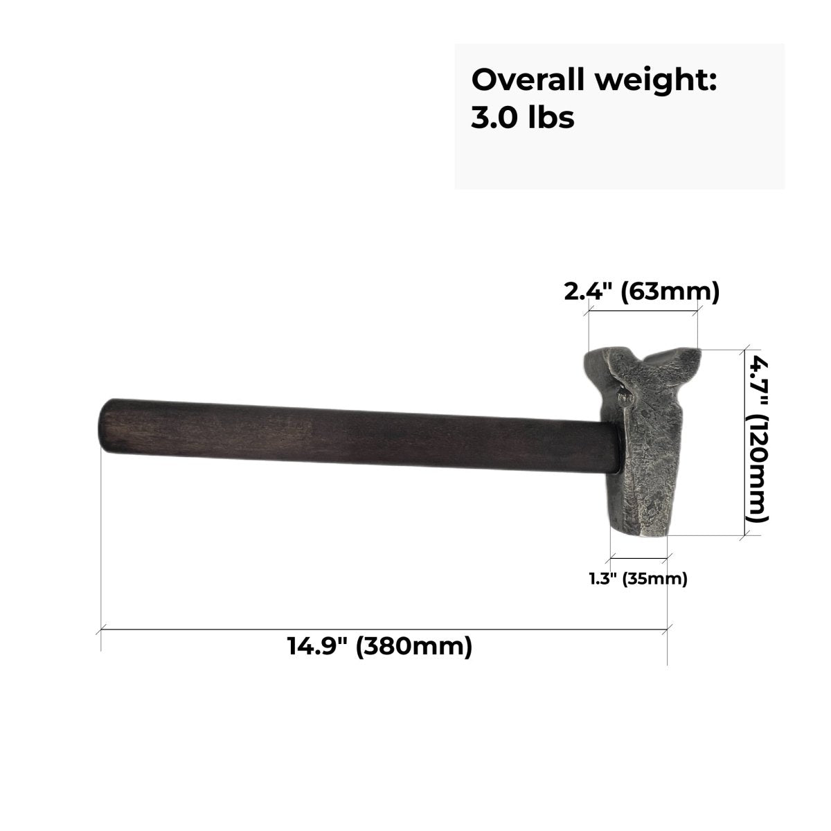 Top swage hammer with different work zones from AncientSmithy