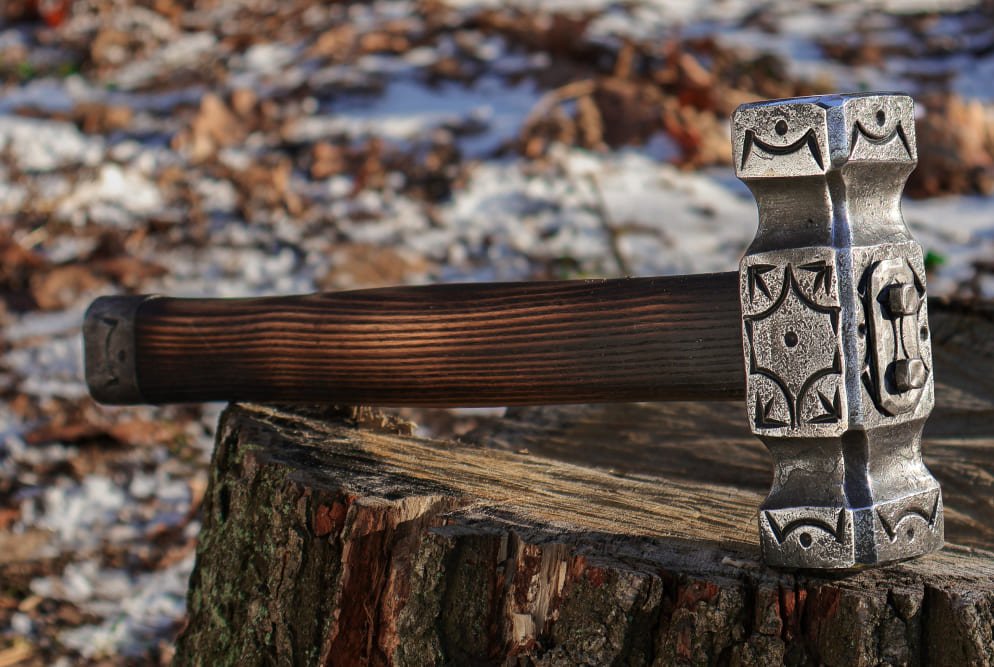 Unique custom hammer "Odin" from AncientSmithy