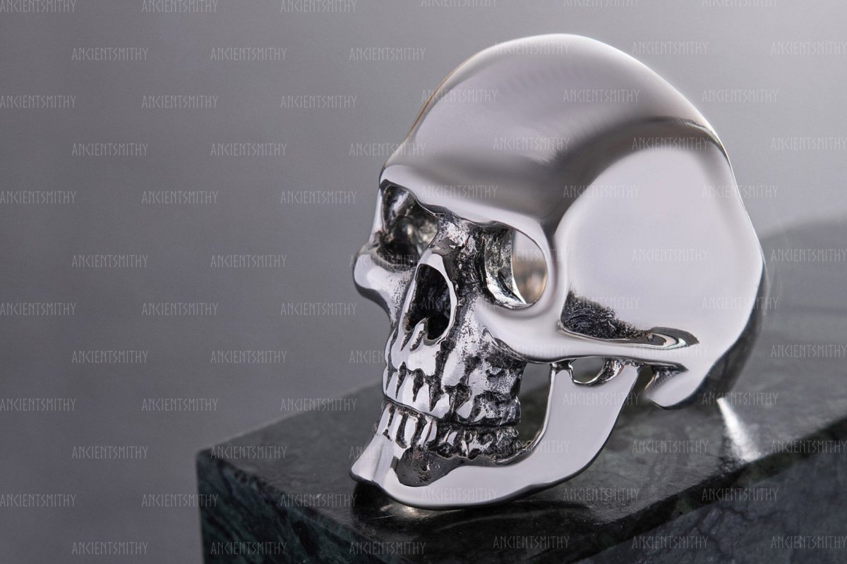 Unique Silver Skull Ring "Hades" from AncientSmithy