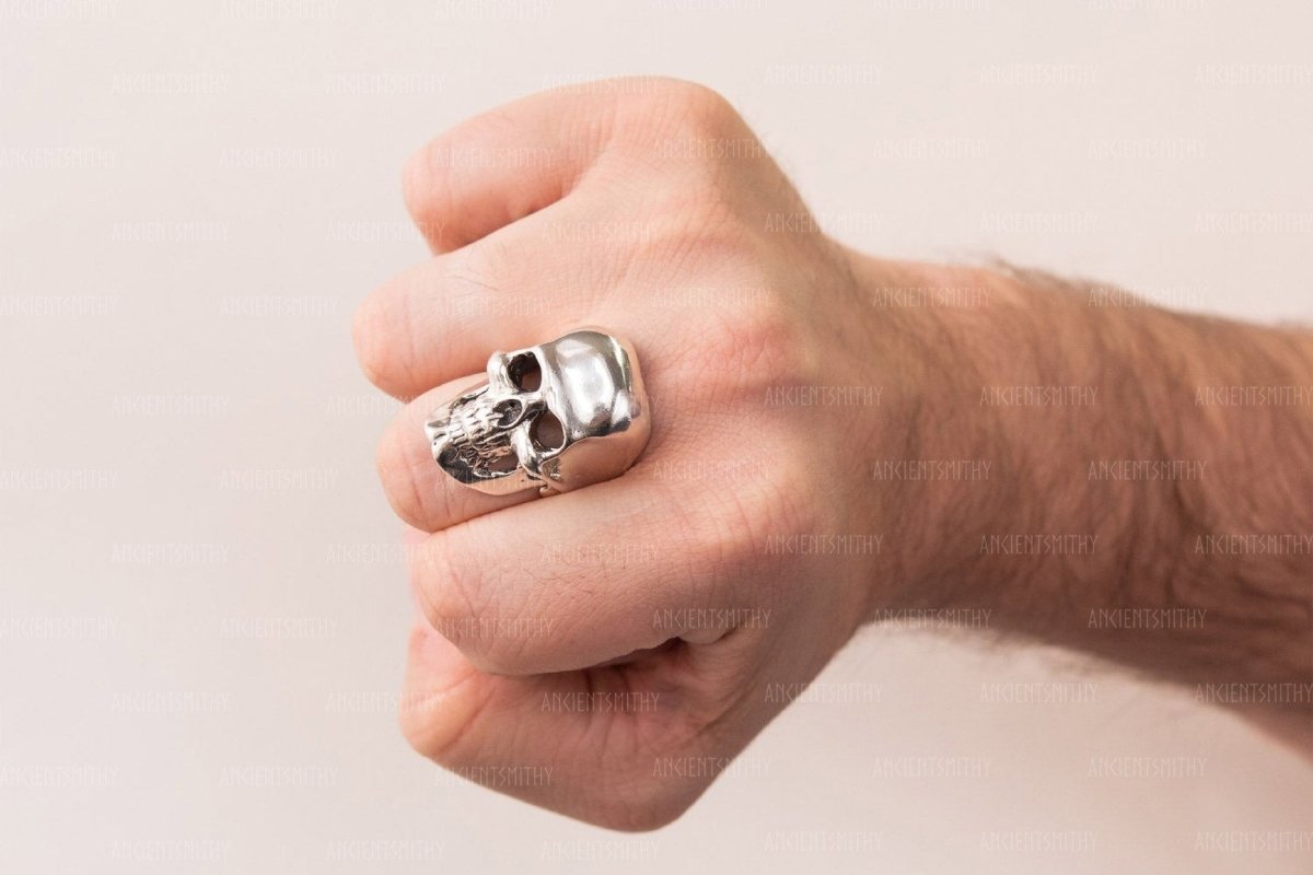 Unique Silver Skull Ring "Hades" from AncientSmithy