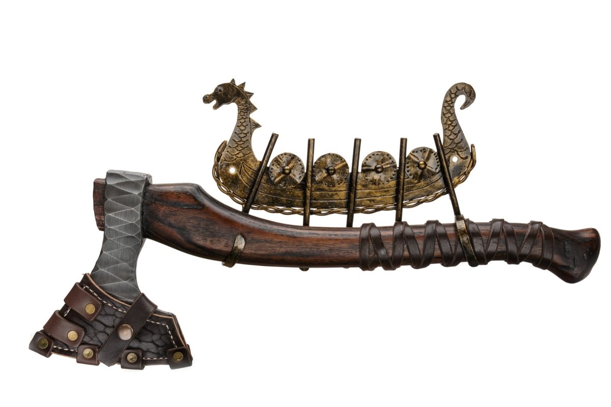 Viking Axe holder "Langskip" from AncientSmithy