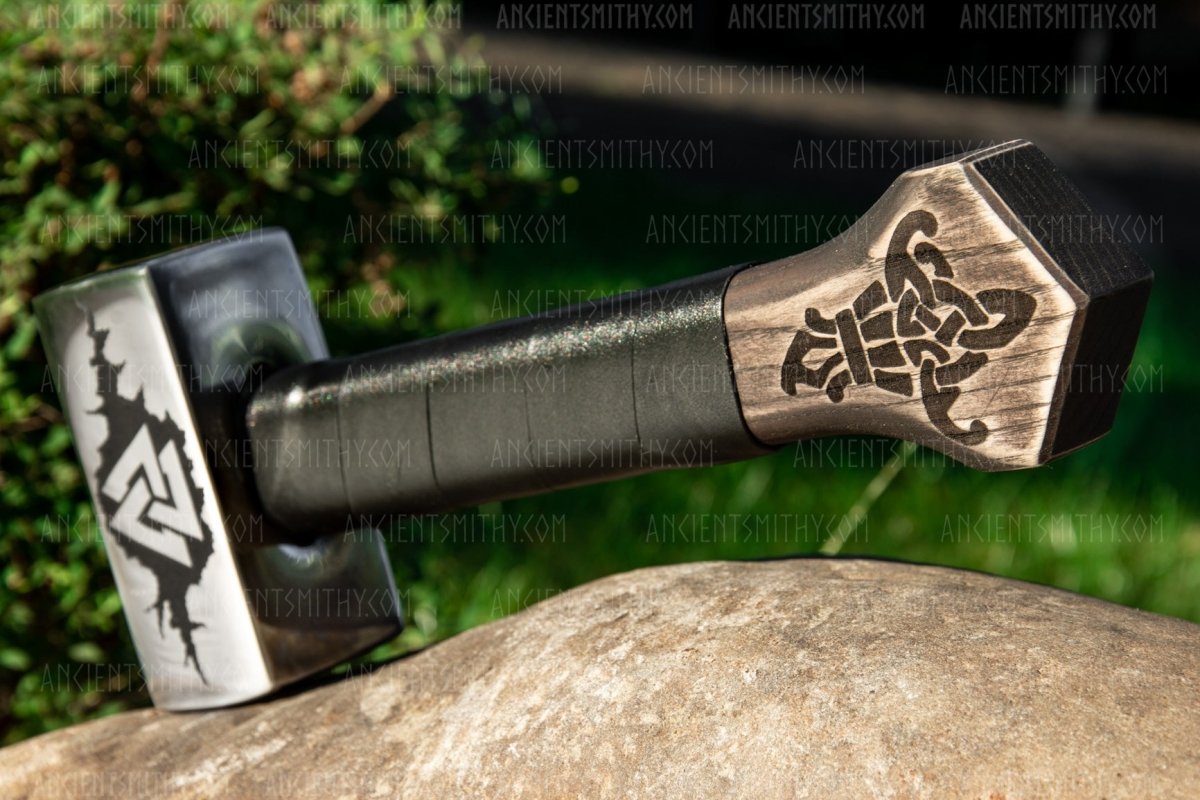 Viking hammer Valknut from AncientSmithy